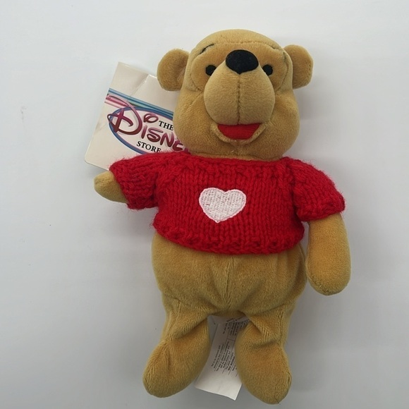NWT Disney Valentines Plush Winnie Pooh Red Sweater + Love Bug Eeyore Stuffed - Picture 3 of 16